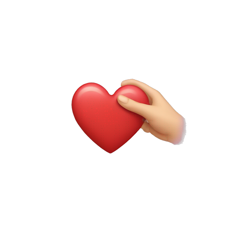 hand holding heart emoji