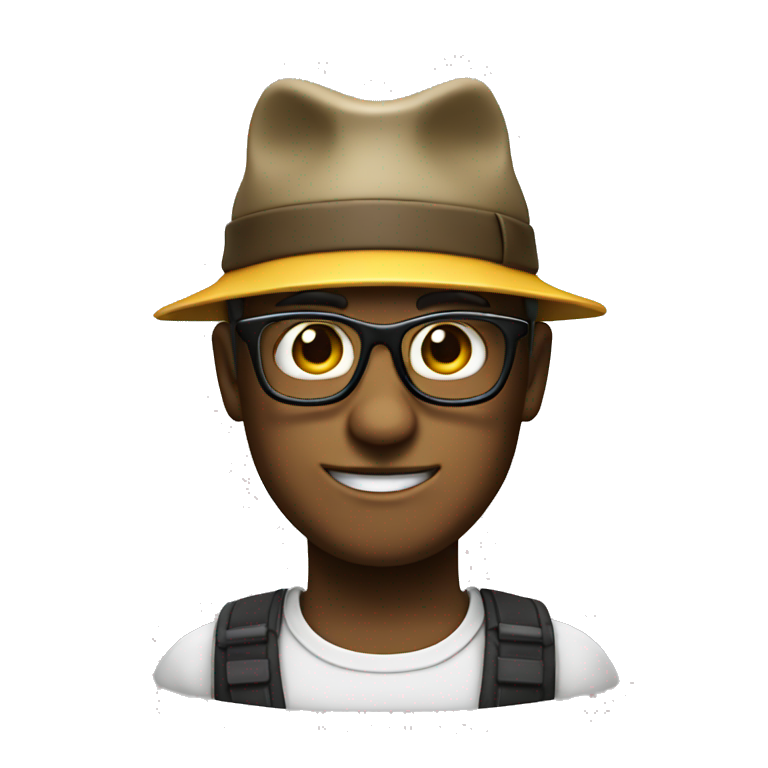 nerd emoji with propeller-hat emoji