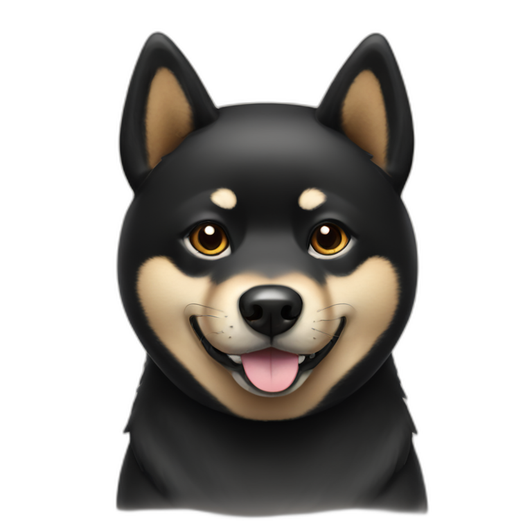 Black Shiba inu emoji
