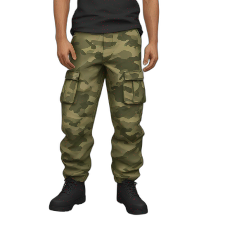 Military khaki camo cargo pants emoji
