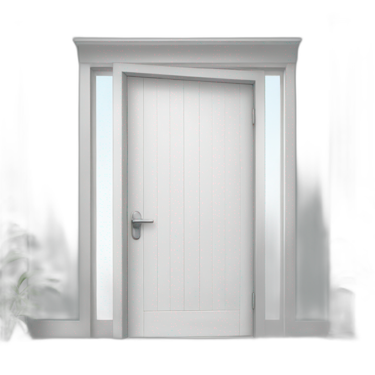 White modern door closed emoji