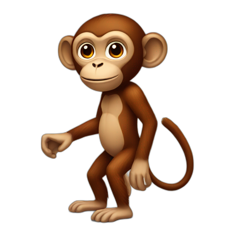 Monkey with red butt emoji