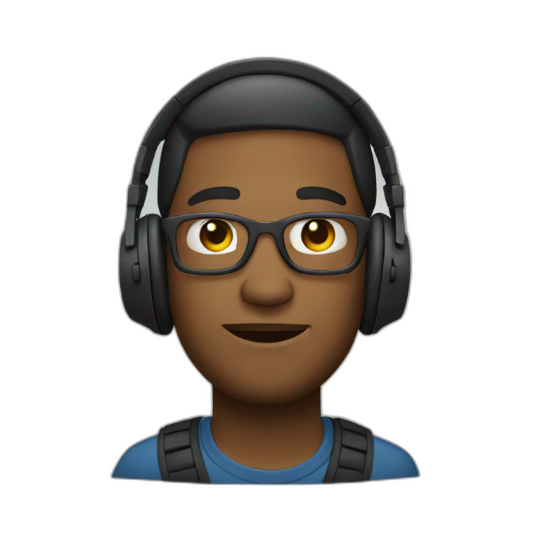 man with headphones emoji