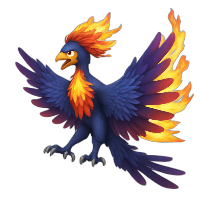 A phoenix that is flaming emoji