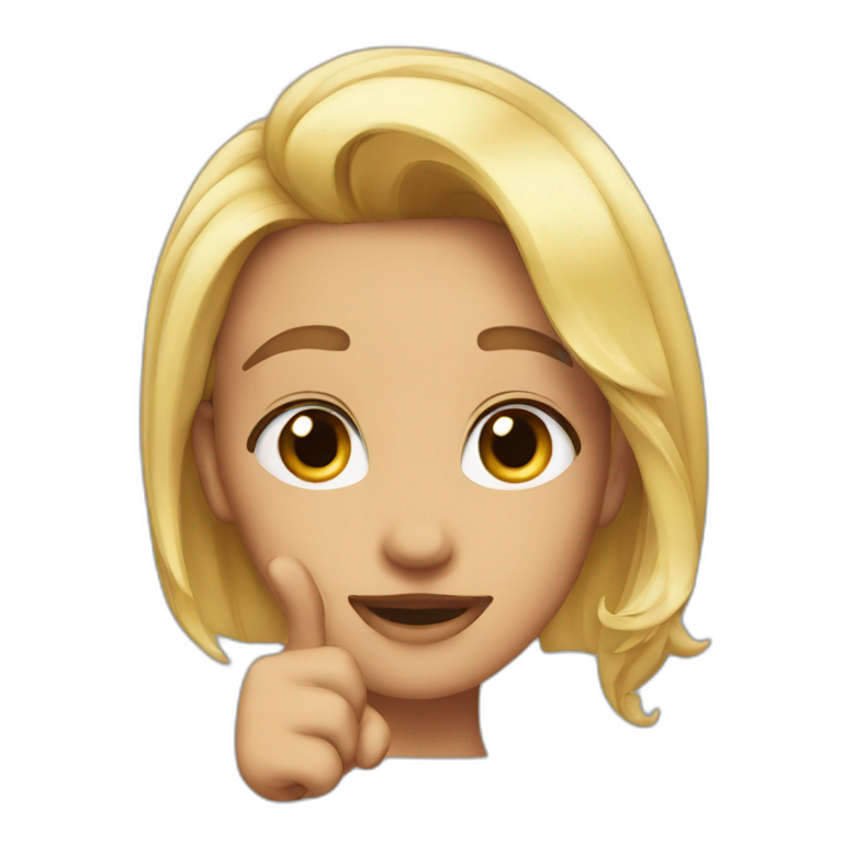 beautiful jawline and pointing at it  emoji