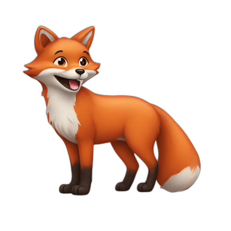 one smiling fox emoji