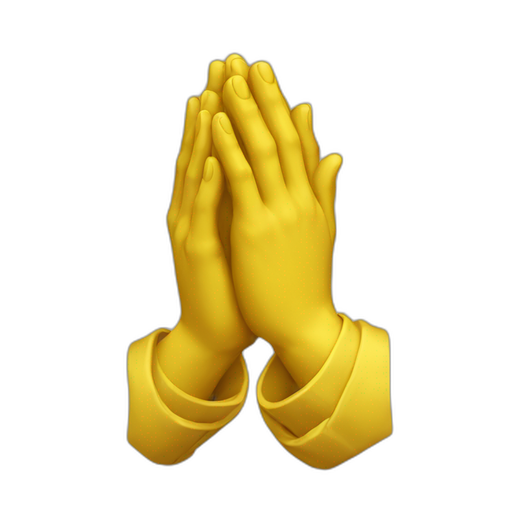 yellow Praying hands emoji