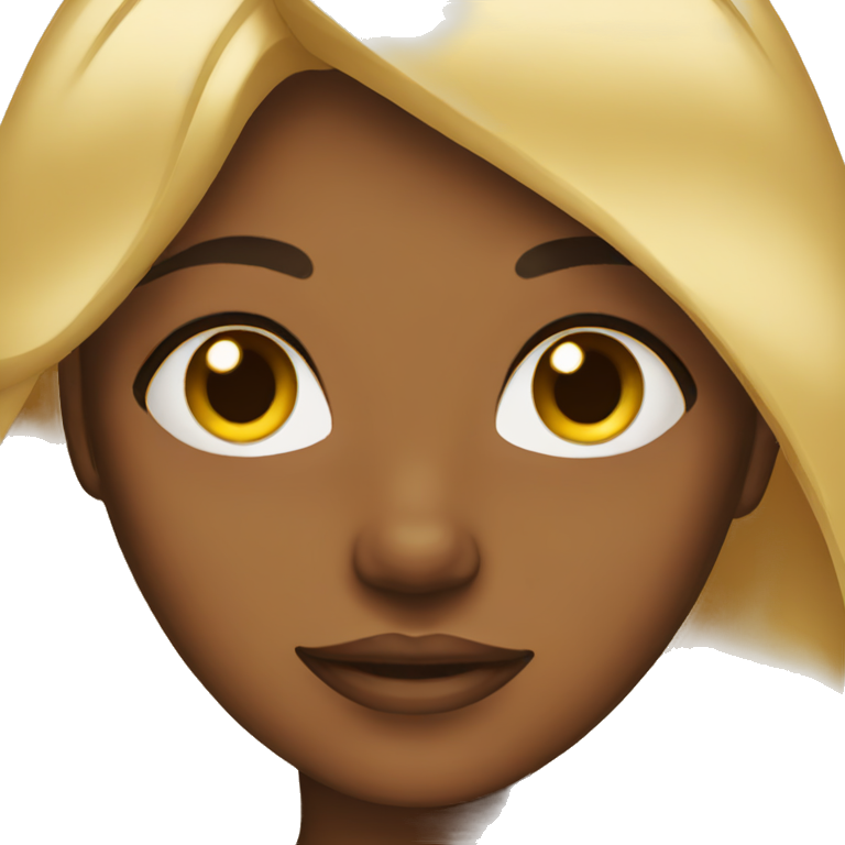 brown skin girl with blonde hair  emoji