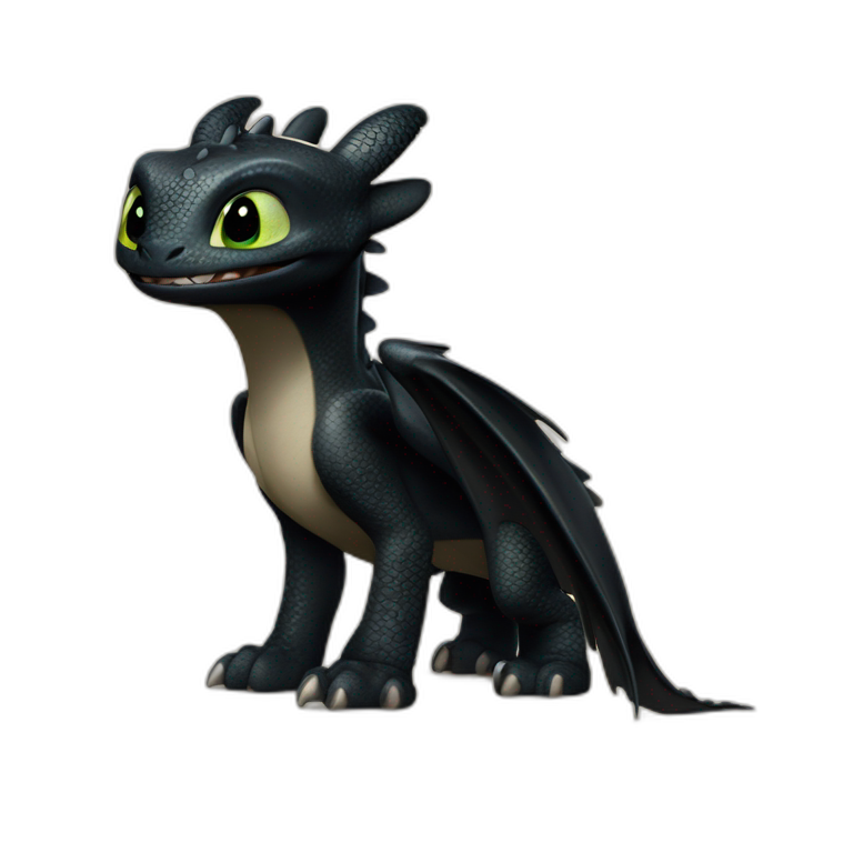 Toothless from how to train your dragon emoji