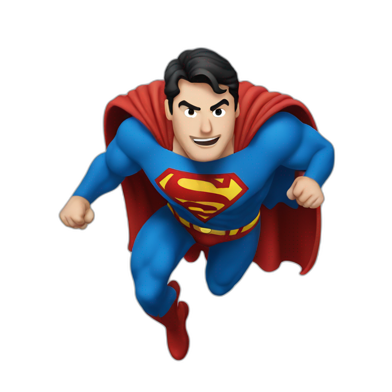 Superman flying emoji