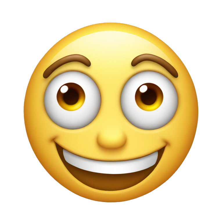 happy emoji with bulging eyes and a smile, with red cheeks emoji