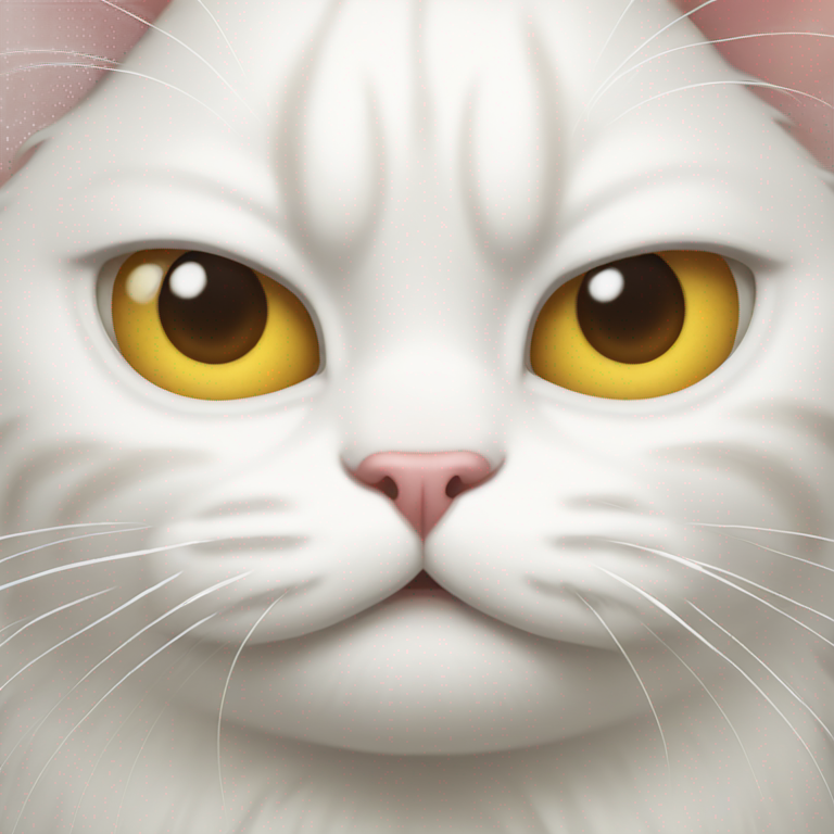 Angry white cat emoji