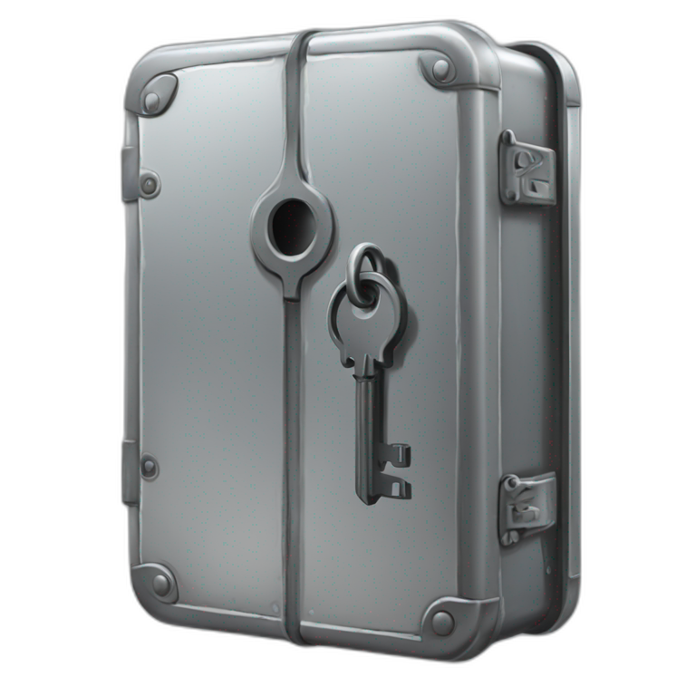 Metal case with key emoji