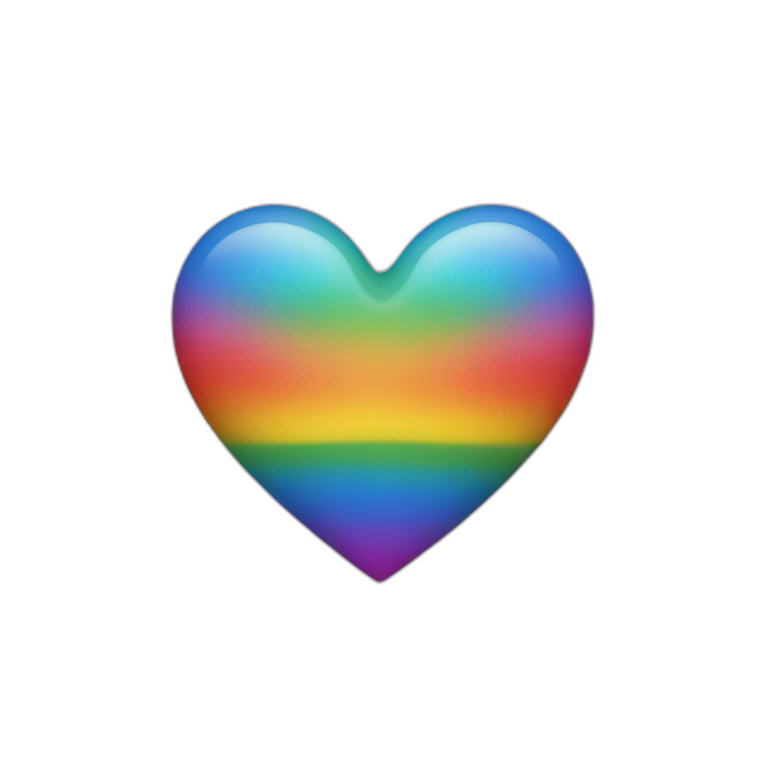 Pride heart emoji