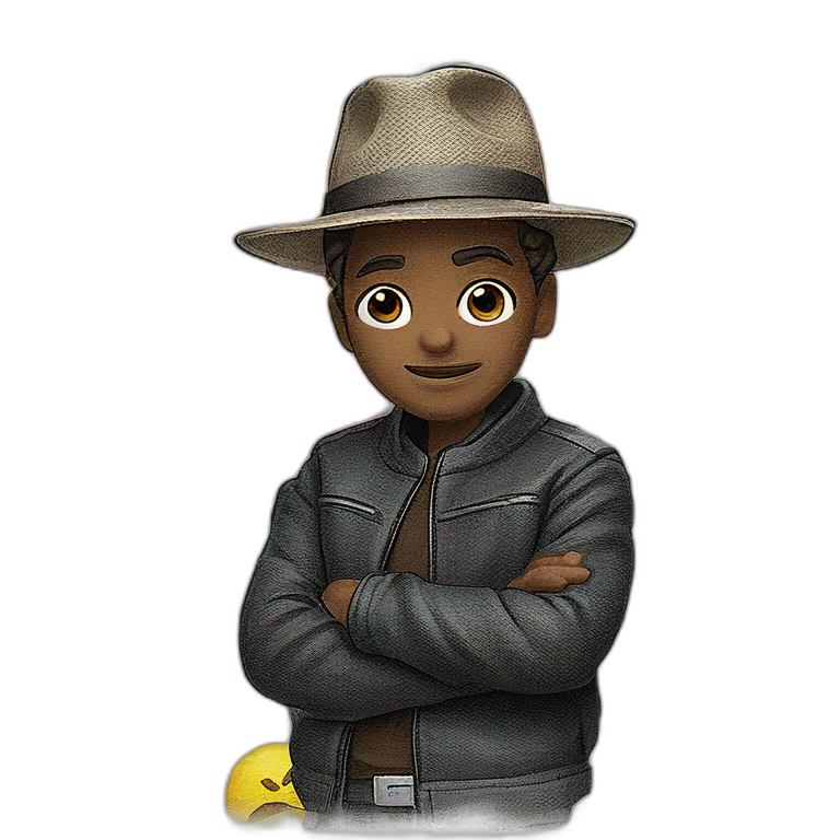 boy in hat and jacket emoji