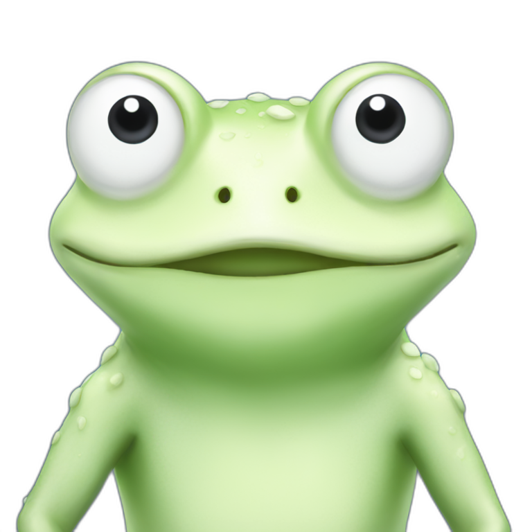 frog in whiteout emoji