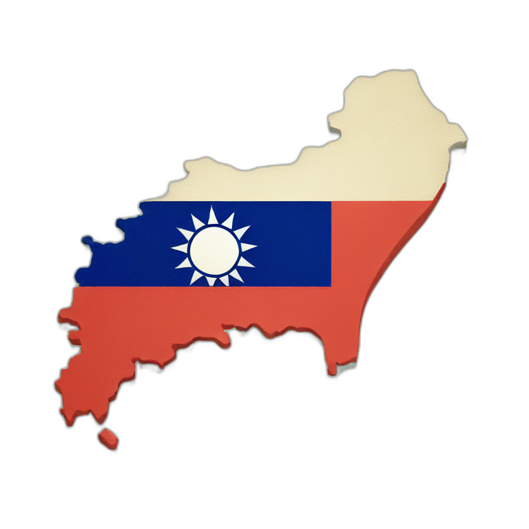 Map of Taiwan with flag emoji