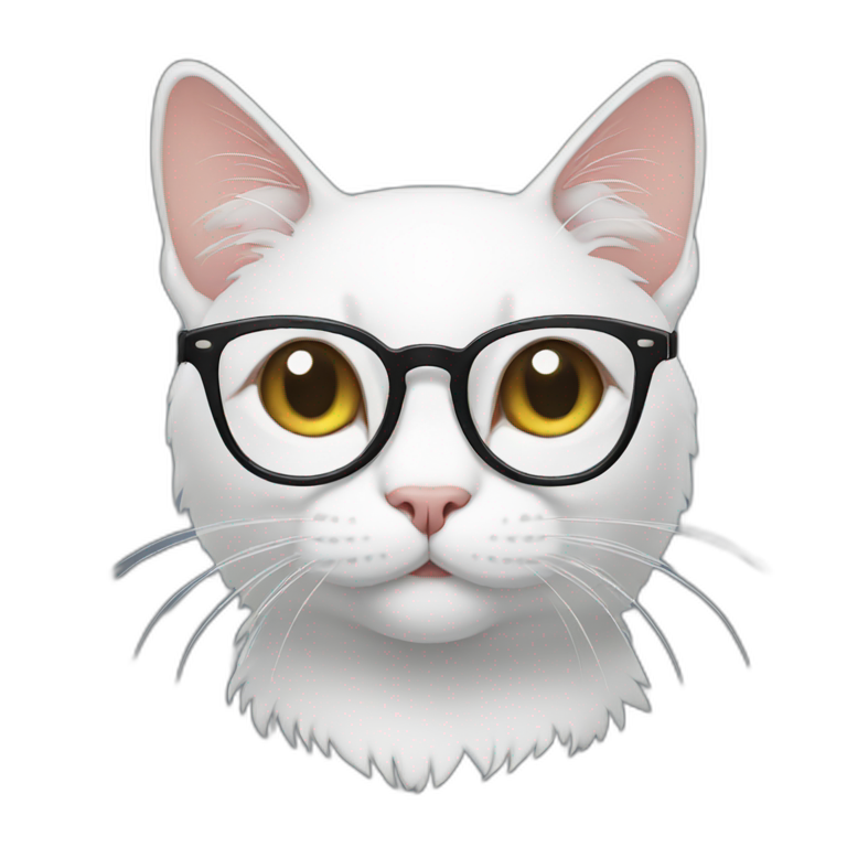 Cat with glasses  emoji