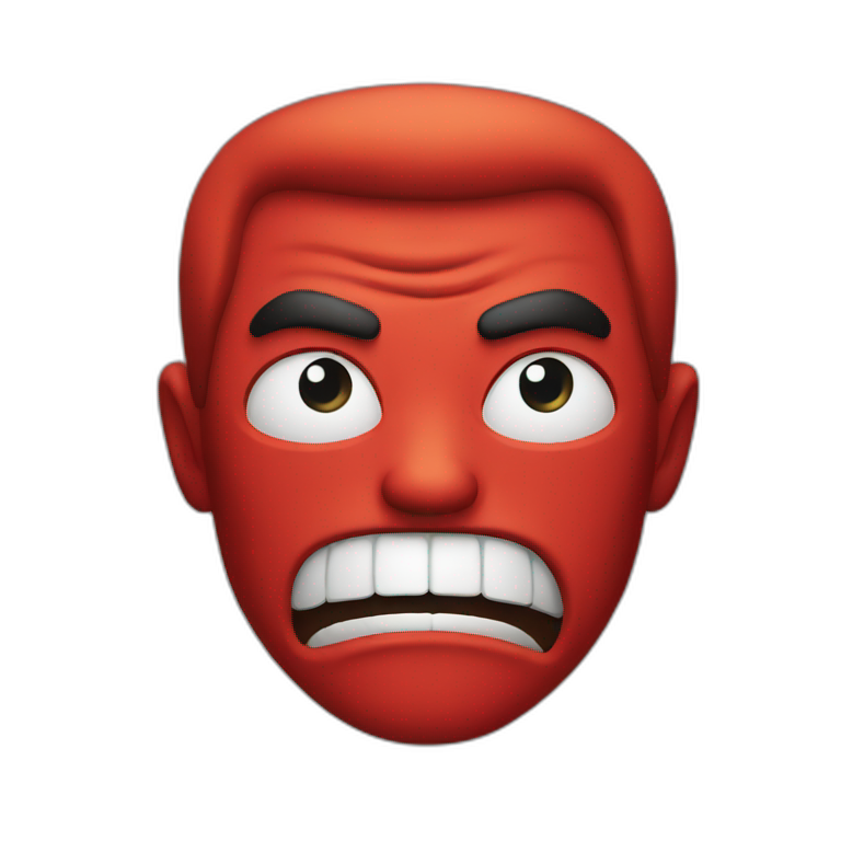 Furious red man emoji