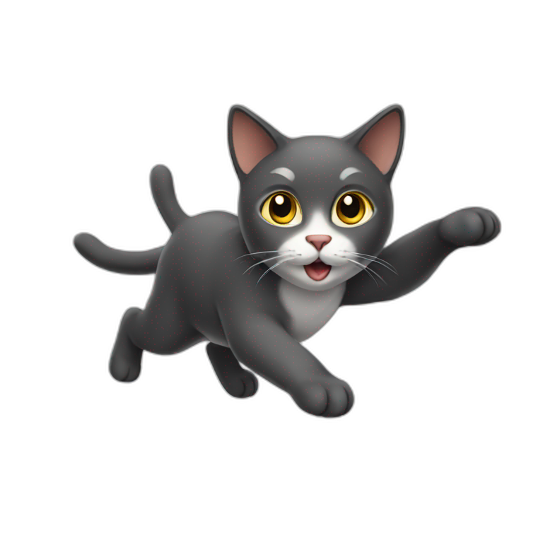 a flying cat emoji