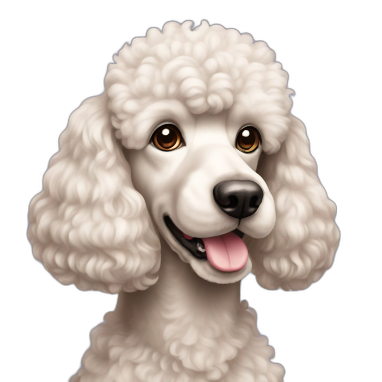Poodle dog like emoji