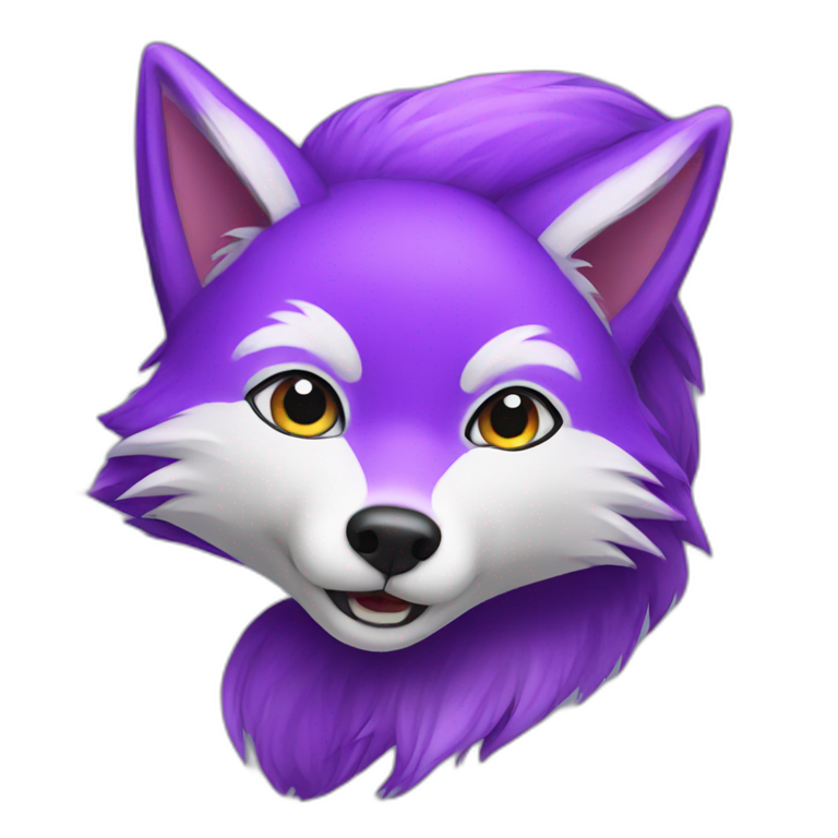 purple fox emoji