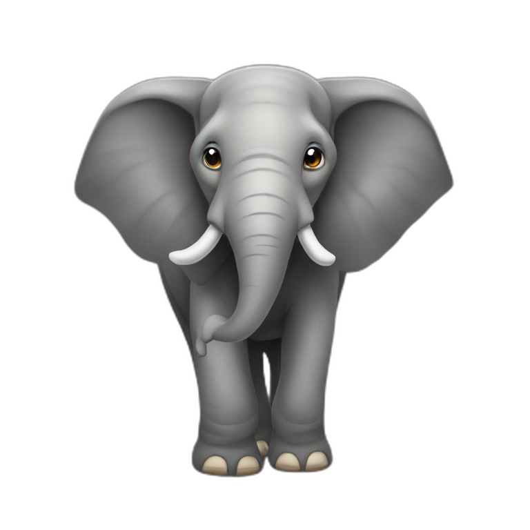 Elefante con orejas enormes emoji