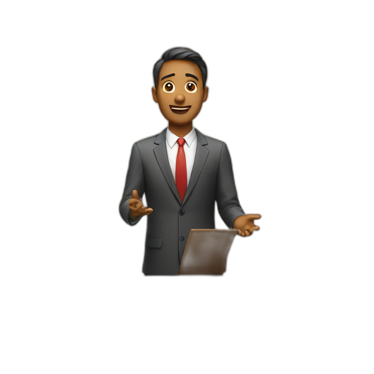 Man on a podium speaking emoji