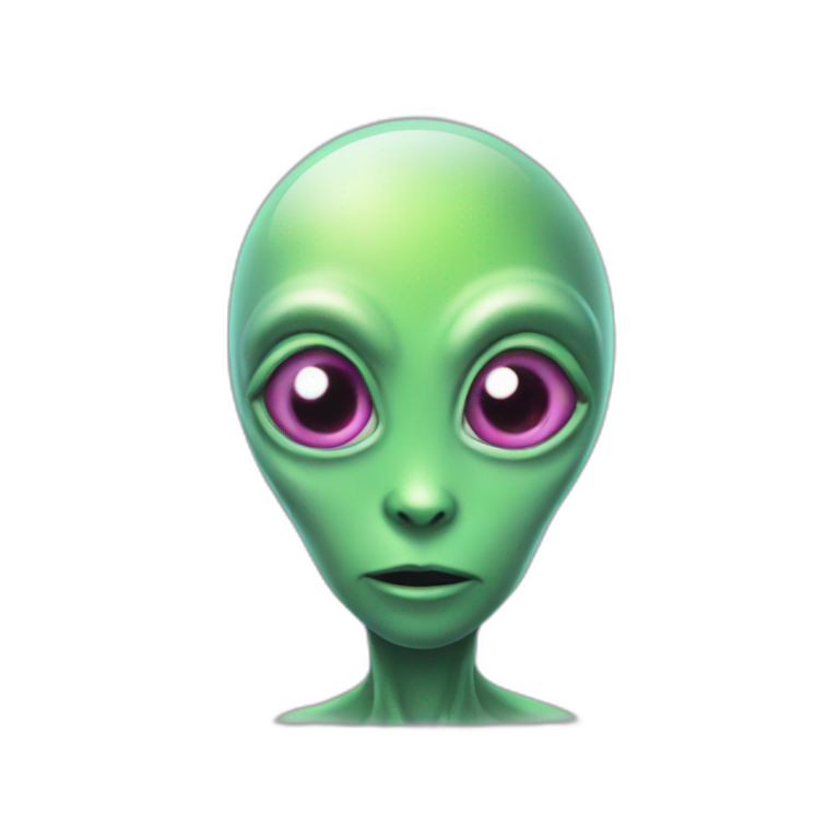 Alien in love emoji