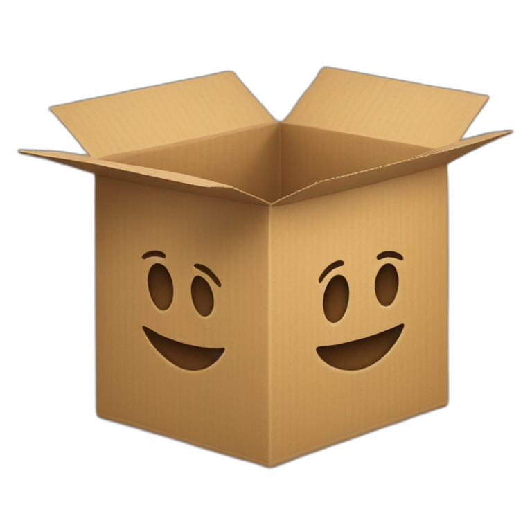 a speed cardboard box emoji