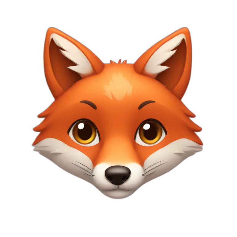 Fox with hearts emoji
