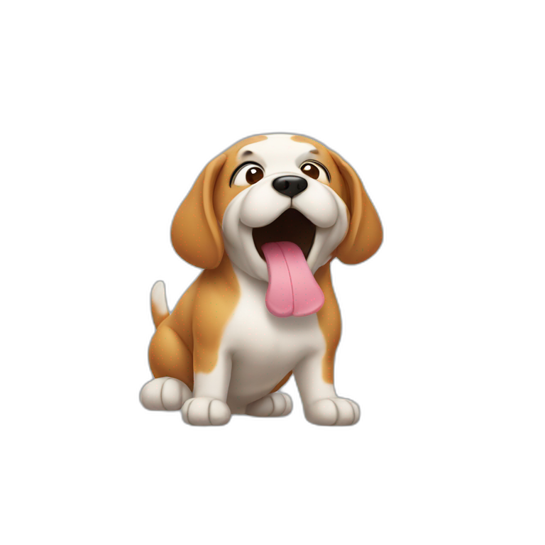 Dog farting emoji