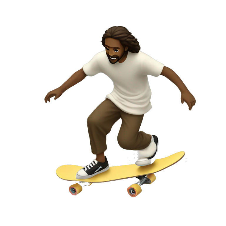 black jesus skateboarding emoji