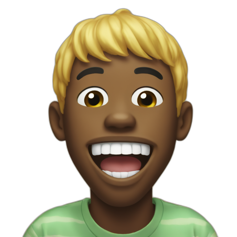 tyler the creator laughing pointing finger emoji