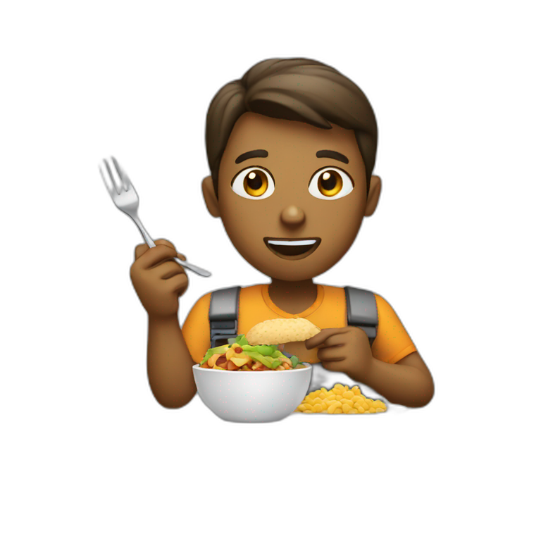 eating at work  emoji