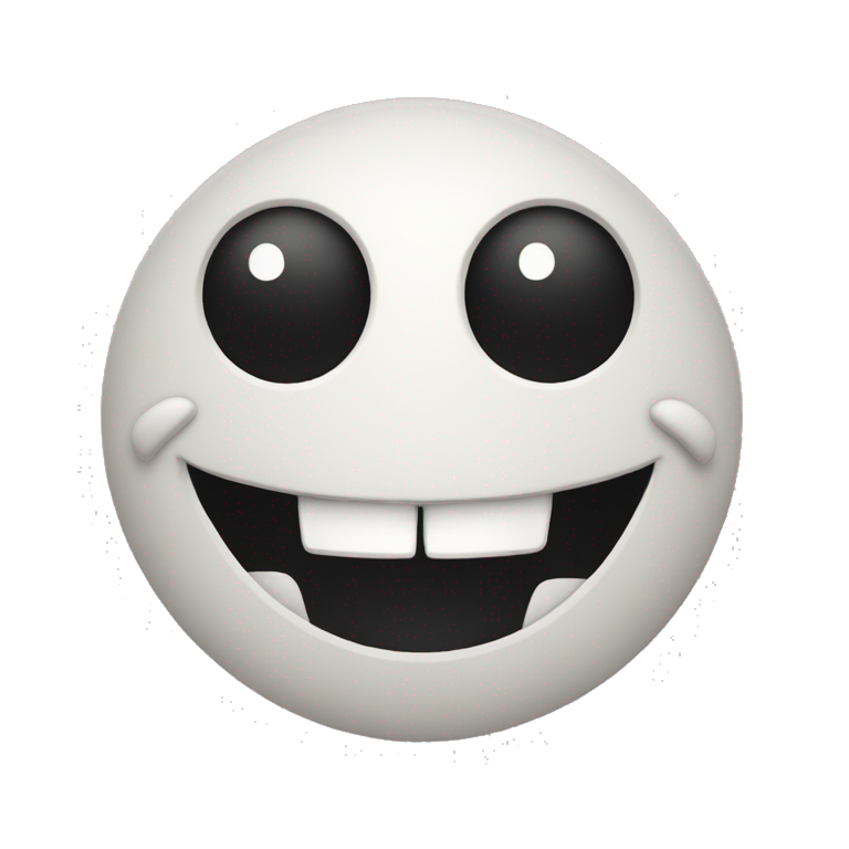 Creepy smile face emoji