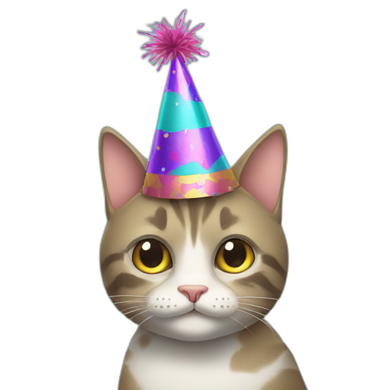 cat with party hat emoji