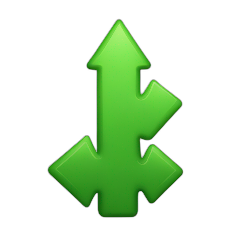 green upwards arrow emoji