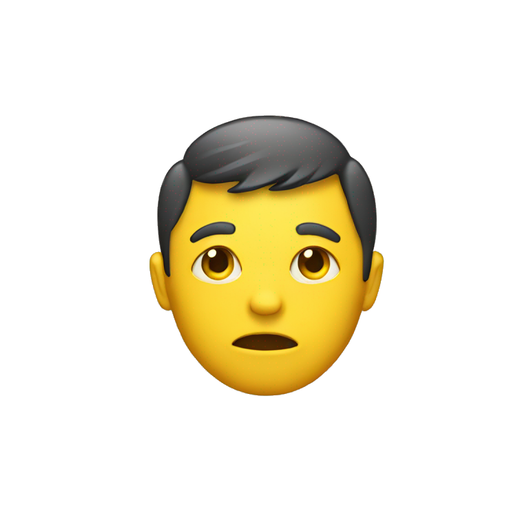 Yellow emoji head shake diagonally  emoji