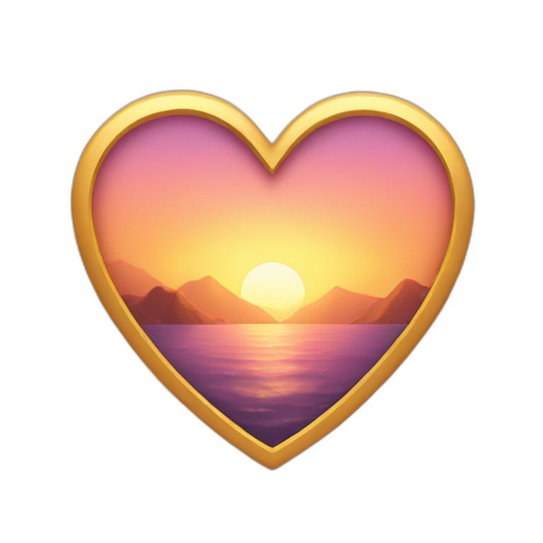 golden hour heart emoji