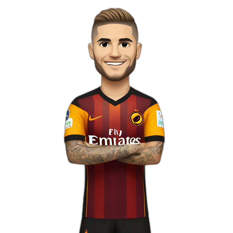 Mauro Icardi with Galatasaray jersey emoji
