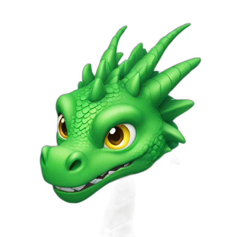 Year Green dragon in winter emoji