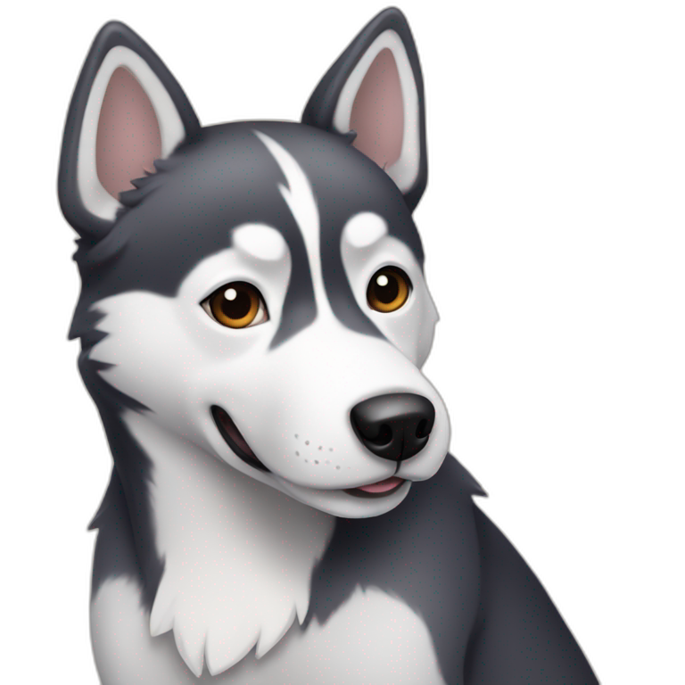 Small Husky Dog emoji