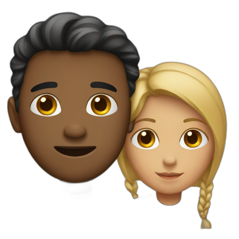 Two people separating  emoji