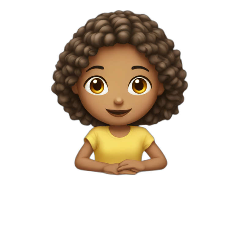 girl with table emoji