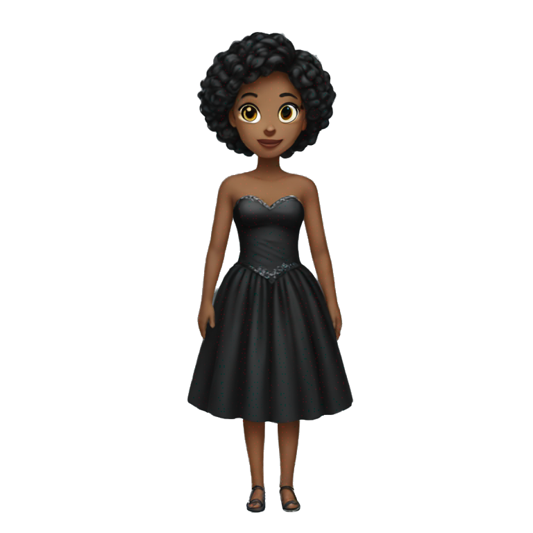 Black dress princess emoji
