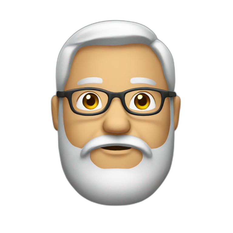 fat man grey beard glasses emoji