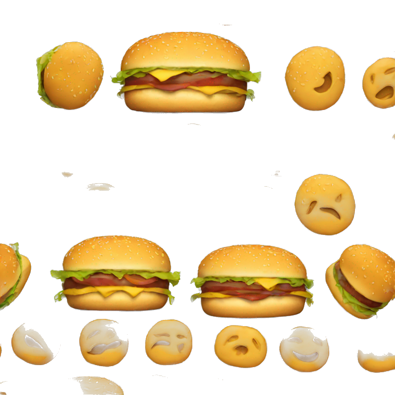 a burger that is crying emoji