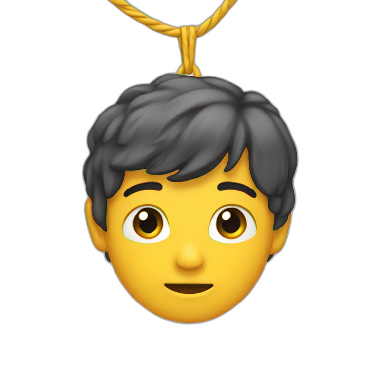 hanging on emoji