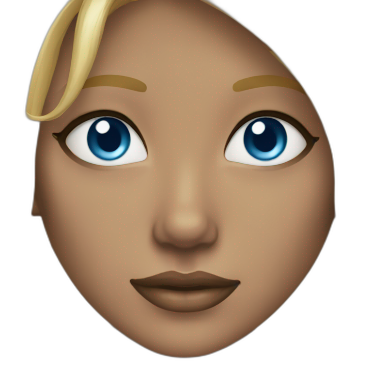 blonde and blue eyes emoji